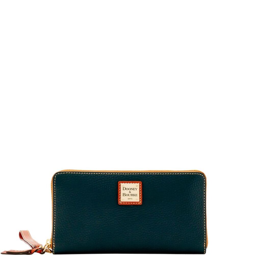Dooney & Bourke Black Pebble Grain Large Zip Wristlet